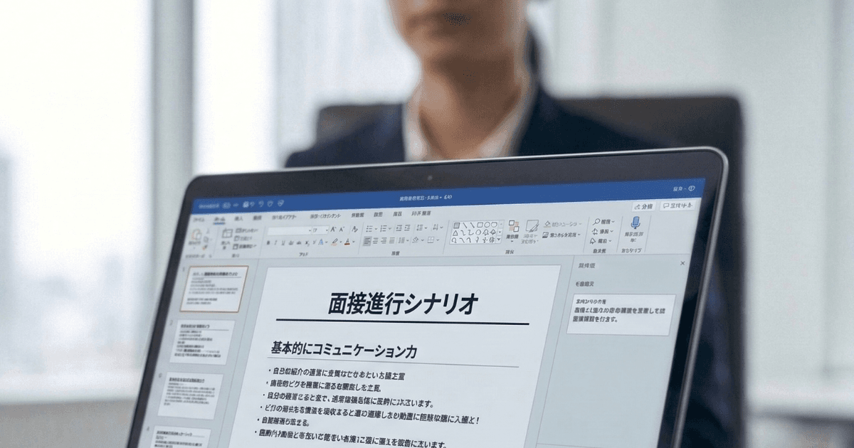 面接進行シナリオの作り方|一次選考・最終選考別テンプレ付き